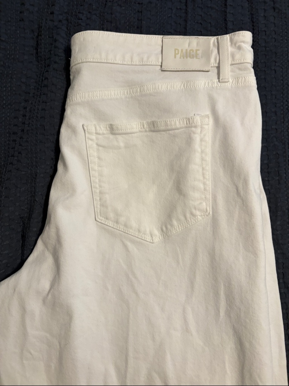 PAIGE  Anthropololy Anessa High Rise Wide Leg Ankle Jeans Crisp White